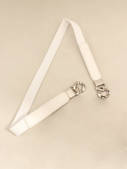 Zinc Alloy Buckle Elastic PU Belt Carauana Store