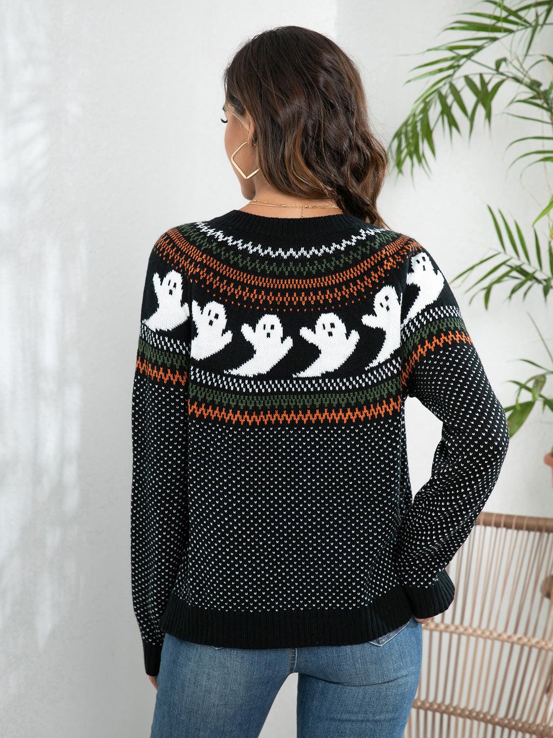 Ghost Button Up Long Sleeve Cardigan Carauana Store