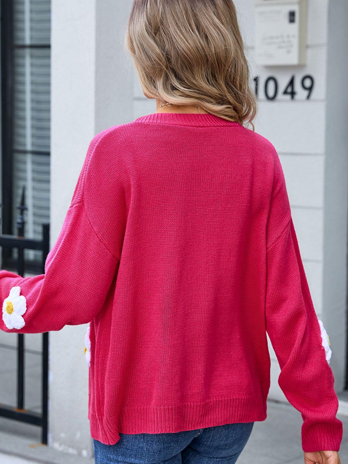 Angel Wings Crochet Flower Button Up Cardigan Carauana Store