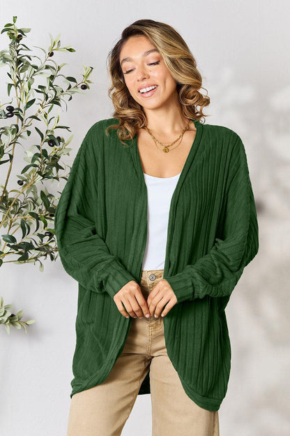 Basic Bae Full Size Ribbed Cocoon Cardigan Carauana Store