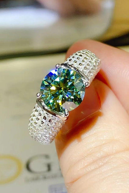 3 Carat Moissanite Side Stone Ring Carauana Store