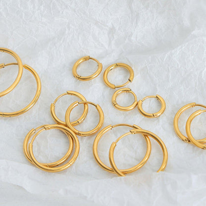 18K Gold-Plated Huggie Earrings Carauana Store