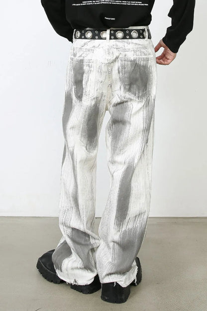 Men's Contrast Loose Jeans
