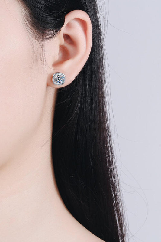 Let Me Love You 1 Carat Moissanite Stud Earrings Carauana Store