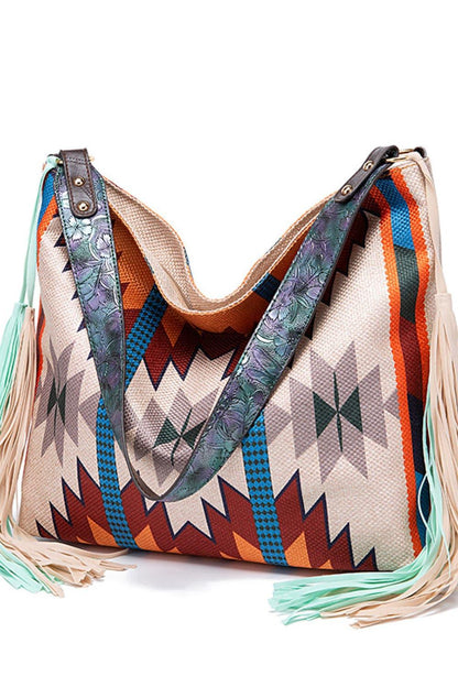 Geometric Canvas Tote Bag Carauana Store