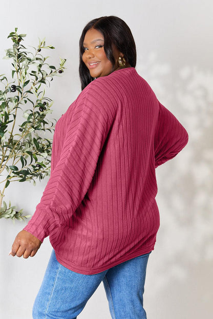 Basic Bae Full Size Ribbed Cocoon Cardigan Carauana Store