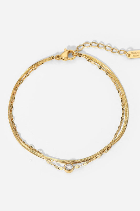 Icing on the Cake Rhinestone Double-Layered Bracelet Carauana Store