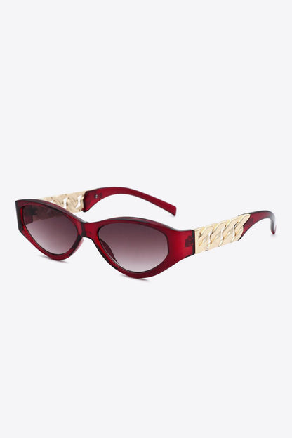 Chain Detail Temple Cat Eye Sunglasses Carauana Store