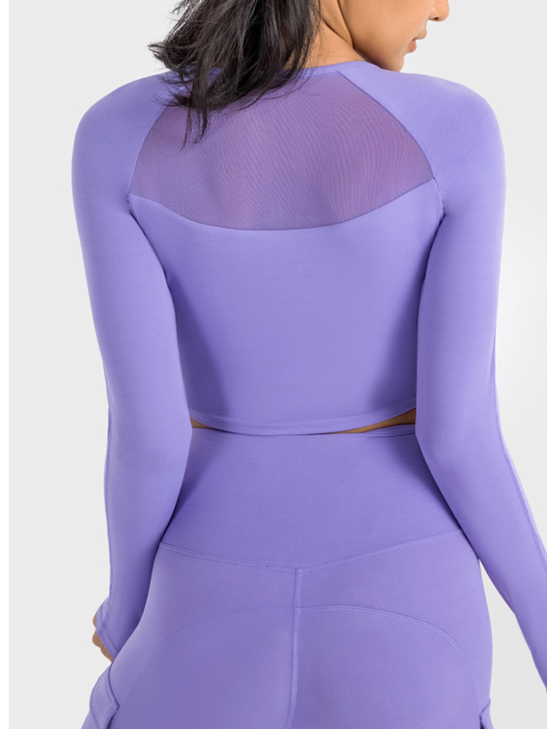 Millennia Square Neck Long Sleeve Cropped Sports Top Carauana Store
