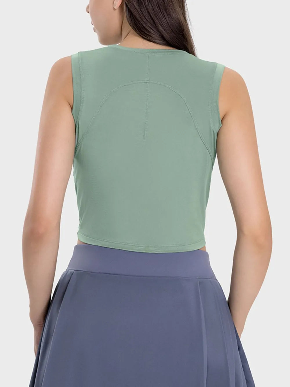 Millennia Drawstring Ruched Wide Strap Active Tank Carauana Store