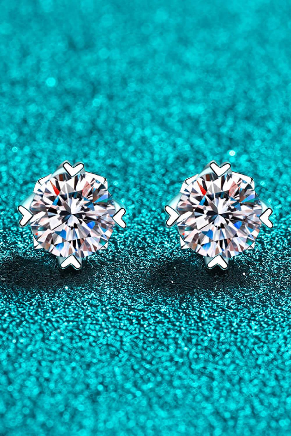 Good Day In My Mind Moissanite Stud Earrings Carauana Store