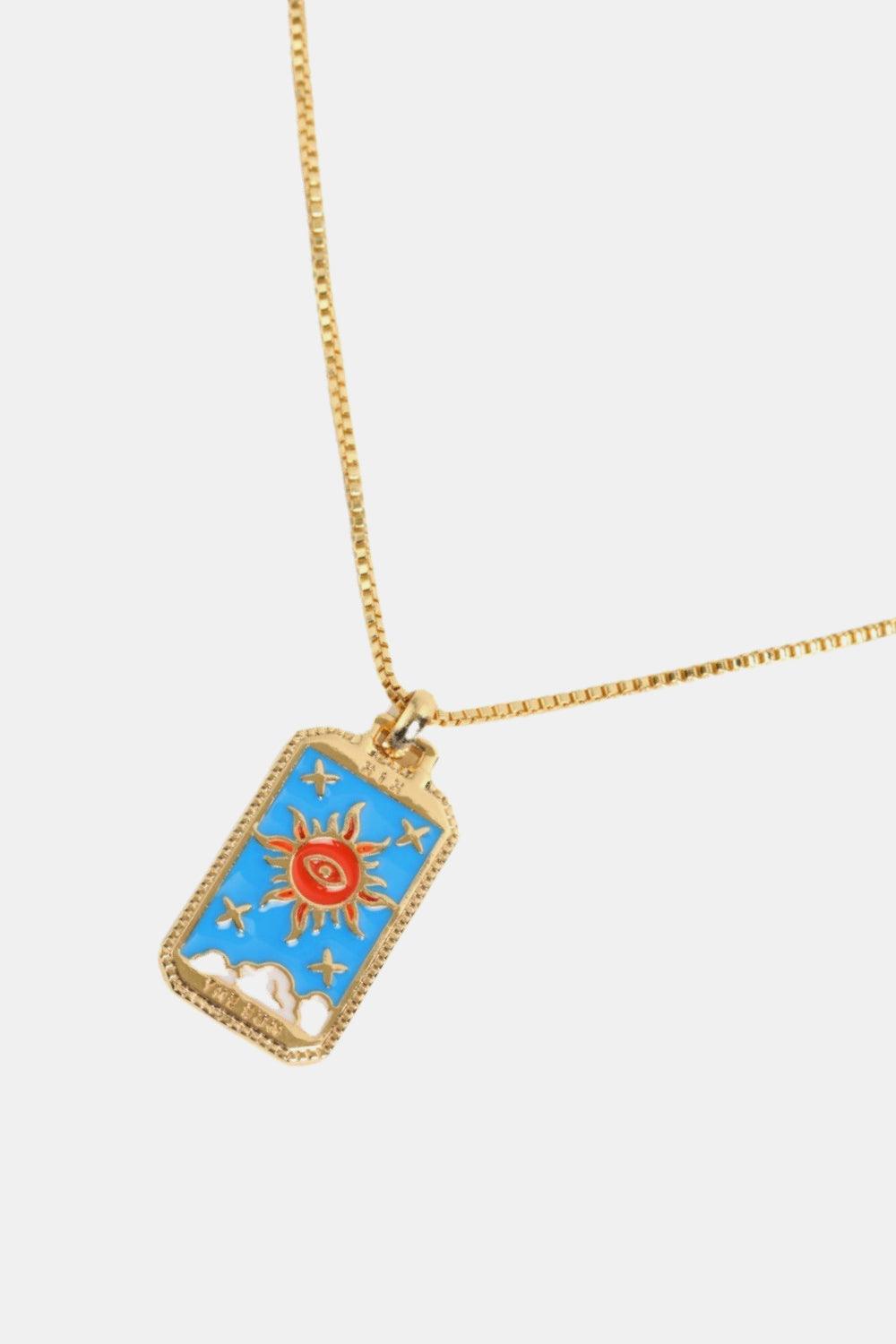 Tarot Card Pendant Copper Necklace Carauana Store