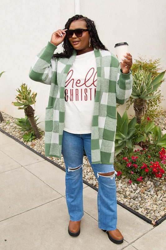 Simply Love Full Size HELLO CHRISTMAS Short Sleeve T-Shirt Carauana Store