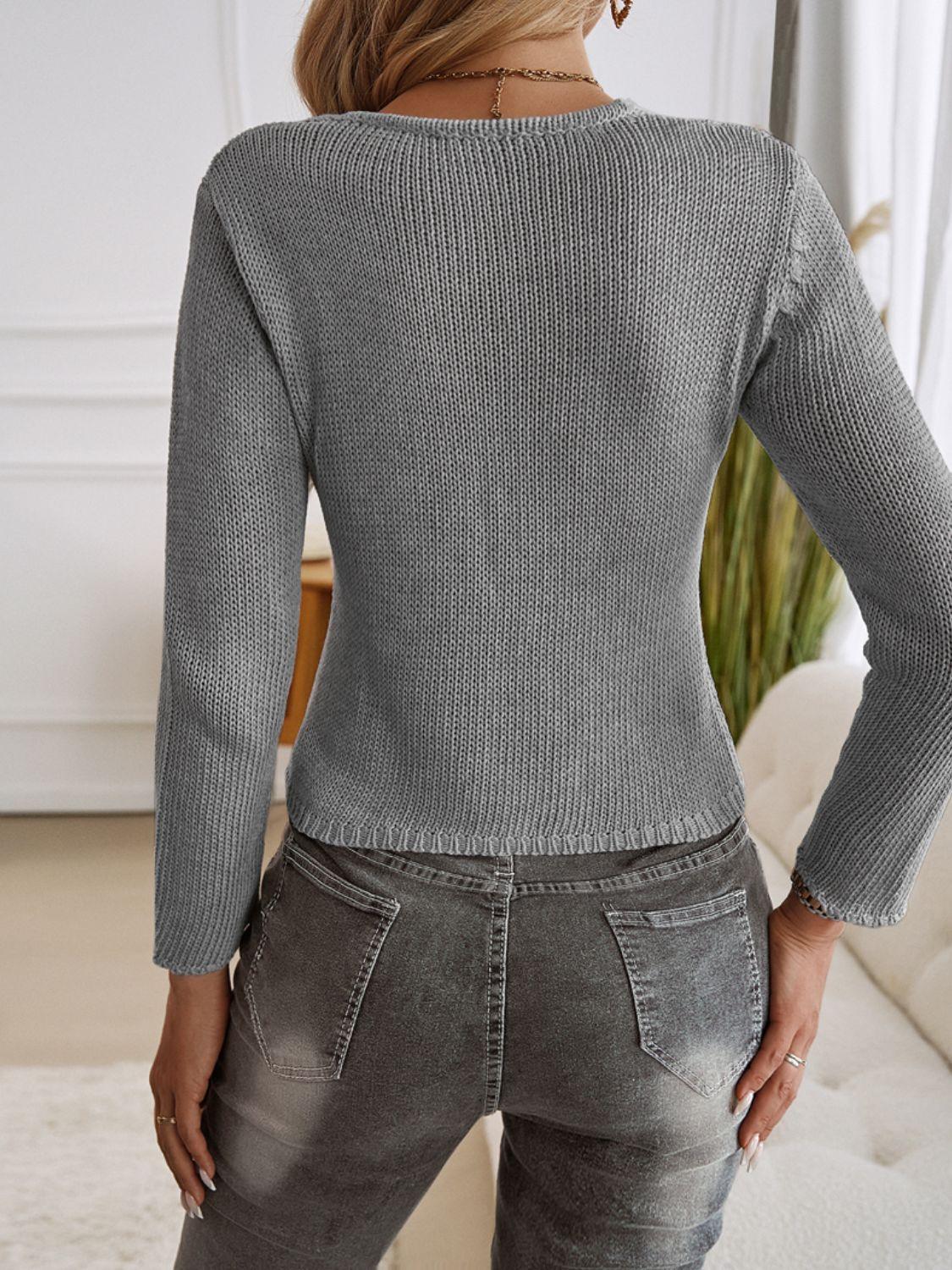 Devine Long Sleeve Cropped Cardigan Carauana Store