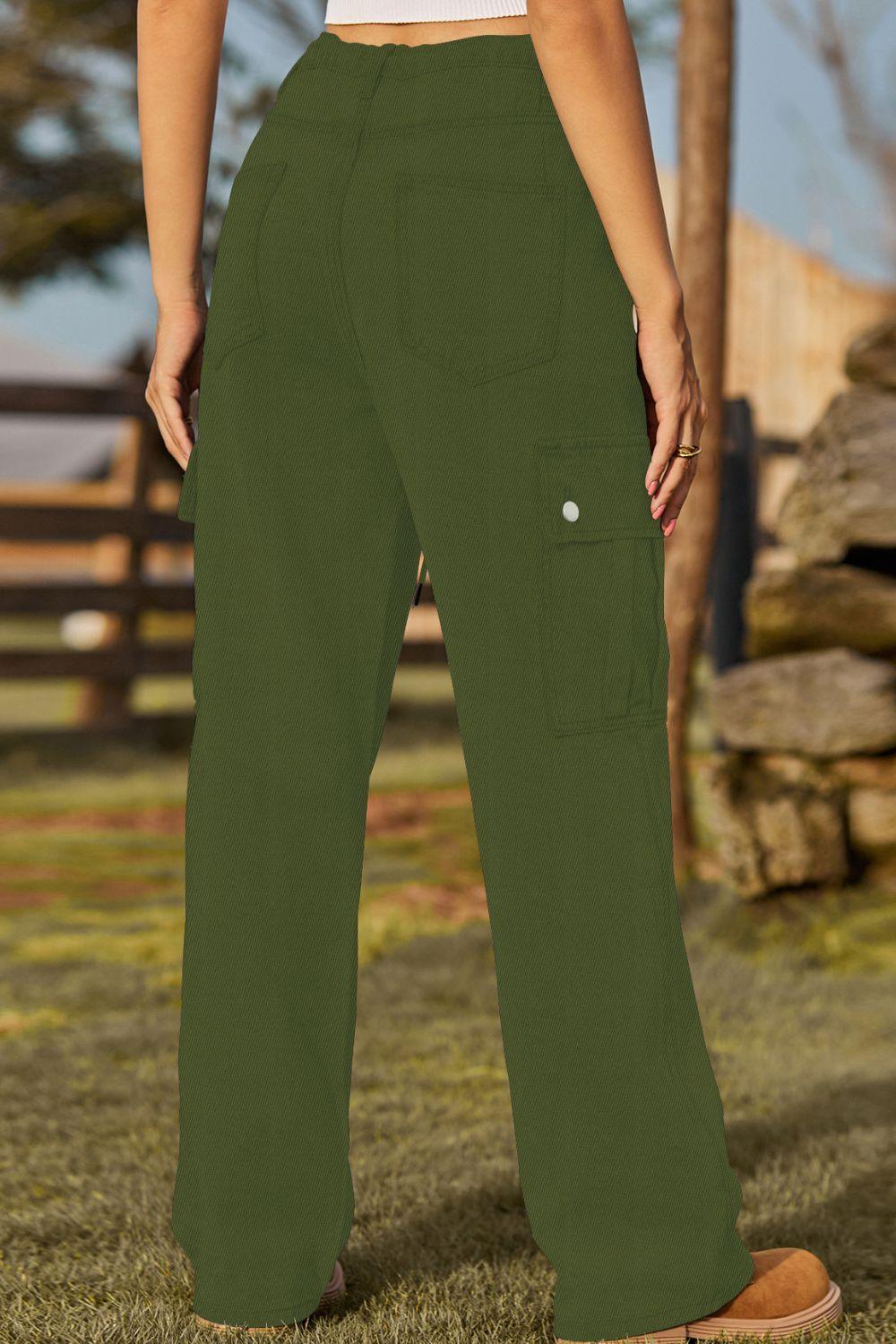 Loose Fit Drawstring Jeans with Pocket Carauana Store