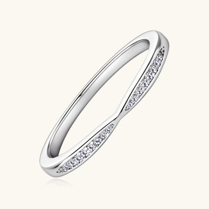 925 Sterling Silver Inlaid Moissanite Ring Carauana Store