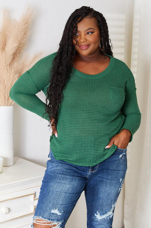 Culture Code Full Size Scoop Neck Patch Pocket Top Carauana Store