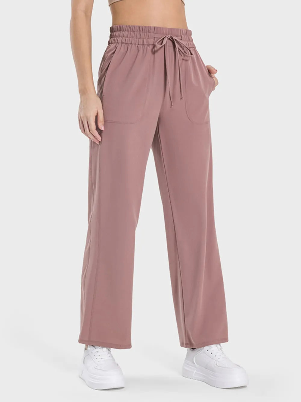 Millennia Drawstring Pocketed Active Pants Carauana Store