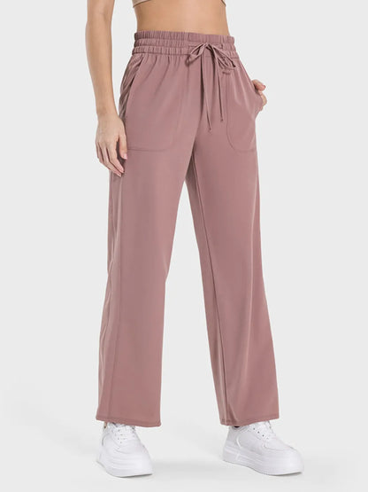 Millennia Drawstring Pocketed Active Pants Carauana Store
