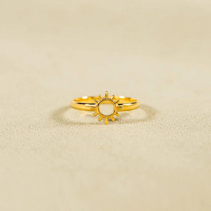 Sun Shape 18K Gold-Plated Ring Carauana Store