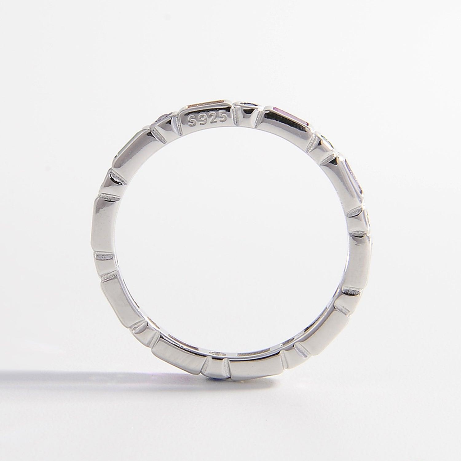 925 Sterling Silver Inlaid Zircon Ring Carauana Store