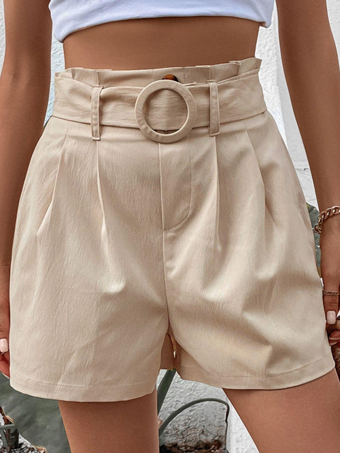 Belted Shorts with Pockets Carauana Store