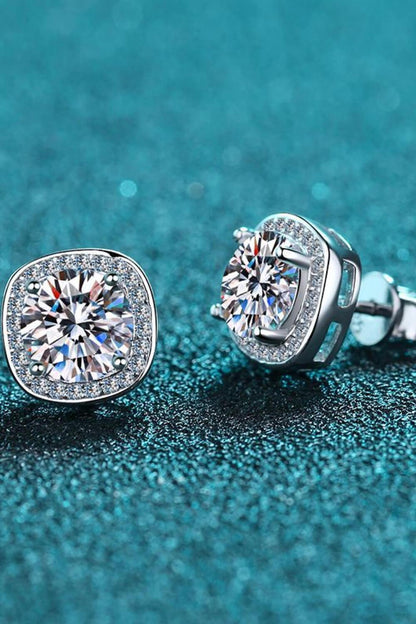 Let Me Love You 1 Carat Moissanite Stud Earrings Carauana Store