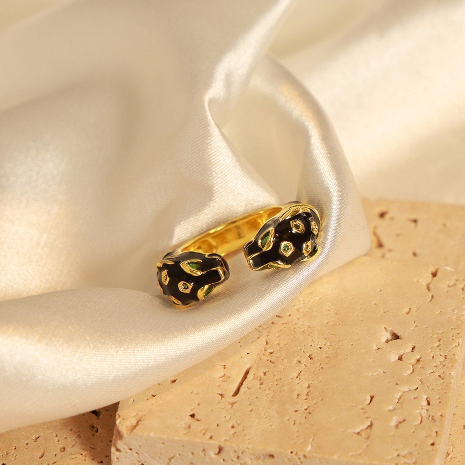 Inlaid Zircon Oil Drip Open Ring Carauana Store