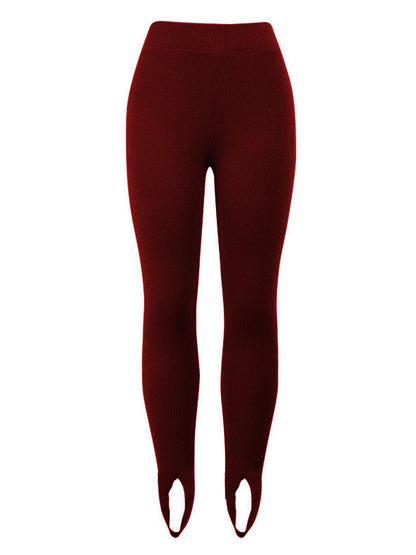 Ribbed Mid Waist Leggings Carauana Store