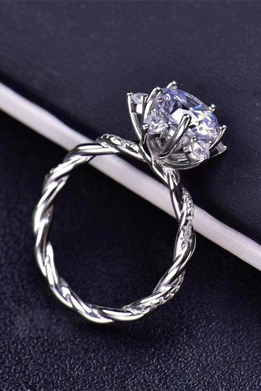 3 Carat Moissanite Twisted Ring Carauana Store