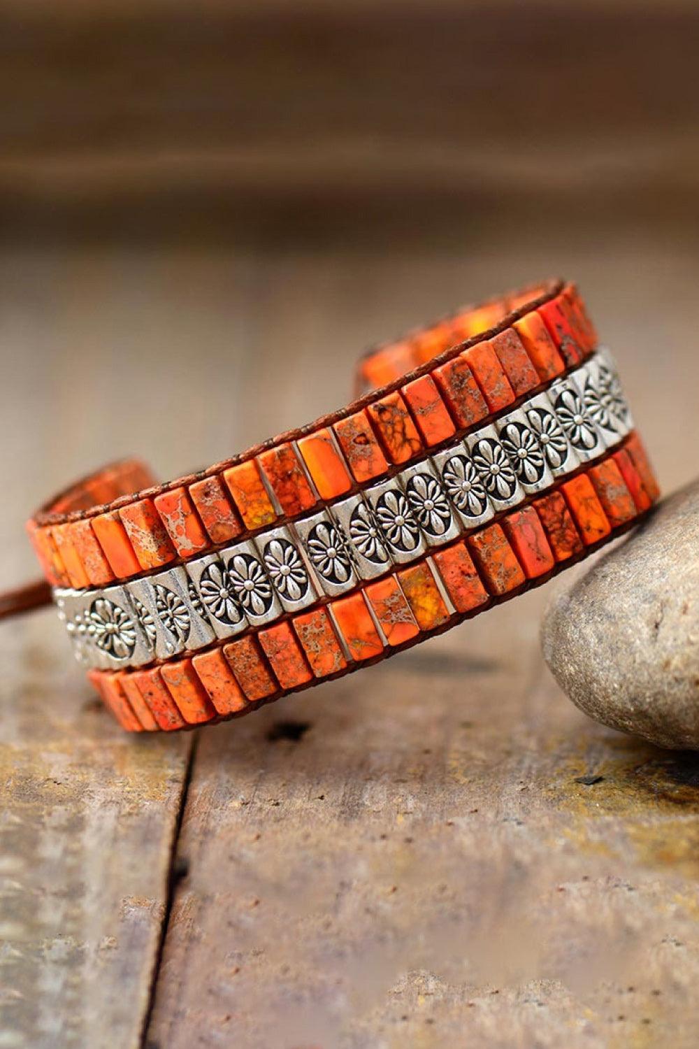 Handmade Triple Layer Natural Stone Bracelet Carauana Store