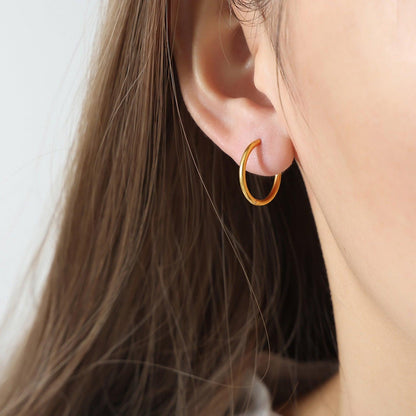 18K Gold-Plated Huggie Earrings Carauana Store