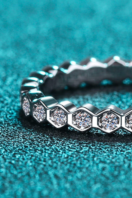 Moissanite 925 Sterling Silver Eternity Ring Carauana Store