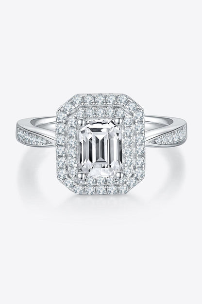 Adored 1 Carat Moissanite 925 Sterling Silver Side Stone Ring Carauana Store