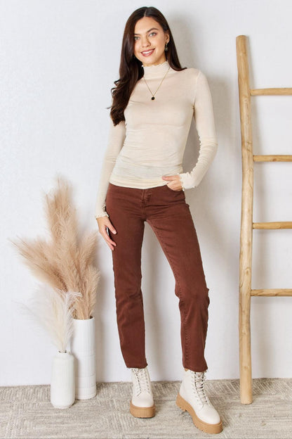 Zenana Mock Neck Layering Top Carauana Store
