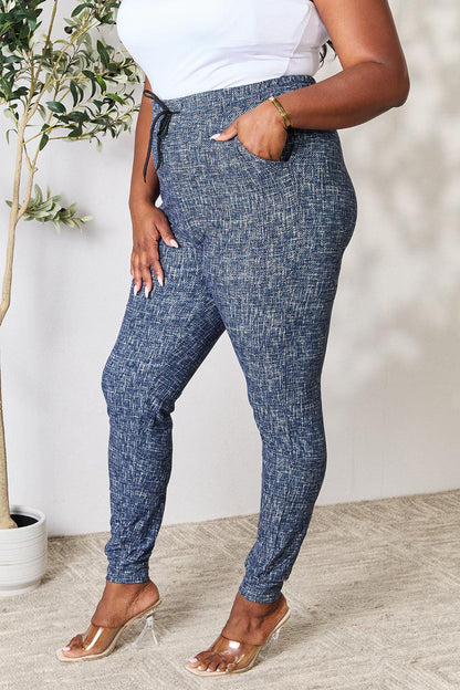 LOVEIT Heathered Drawstring Leggings with Pockets Carauana Store