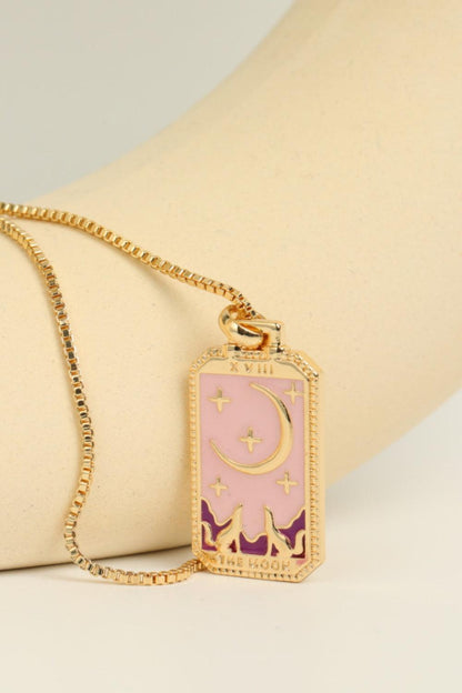 Tarot Card Pendant Copper Necklace Carauana Store