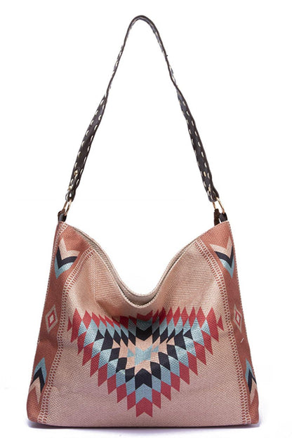 Geometric Canvas Tote Bag Carauana Store