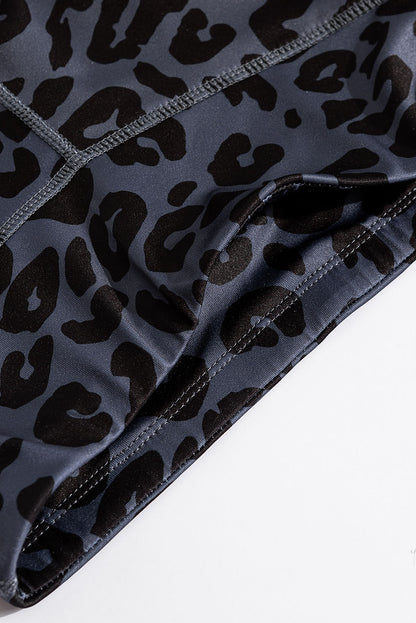 Leopard Cutout Sports Bra and Leggings Set Carauana Store