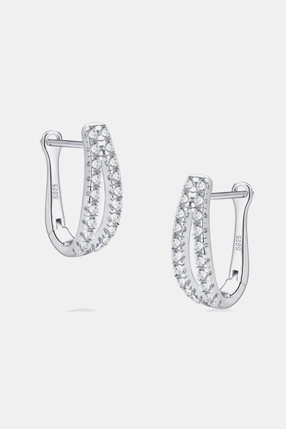 Moissanite 925 Sterling Silver Earrings Carauana Store