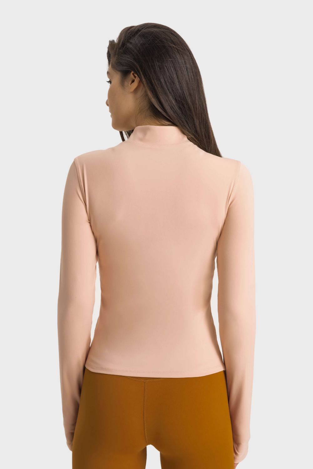 Millennia Half Zip Thumbhole Sleeve Sports Top Carauana Store