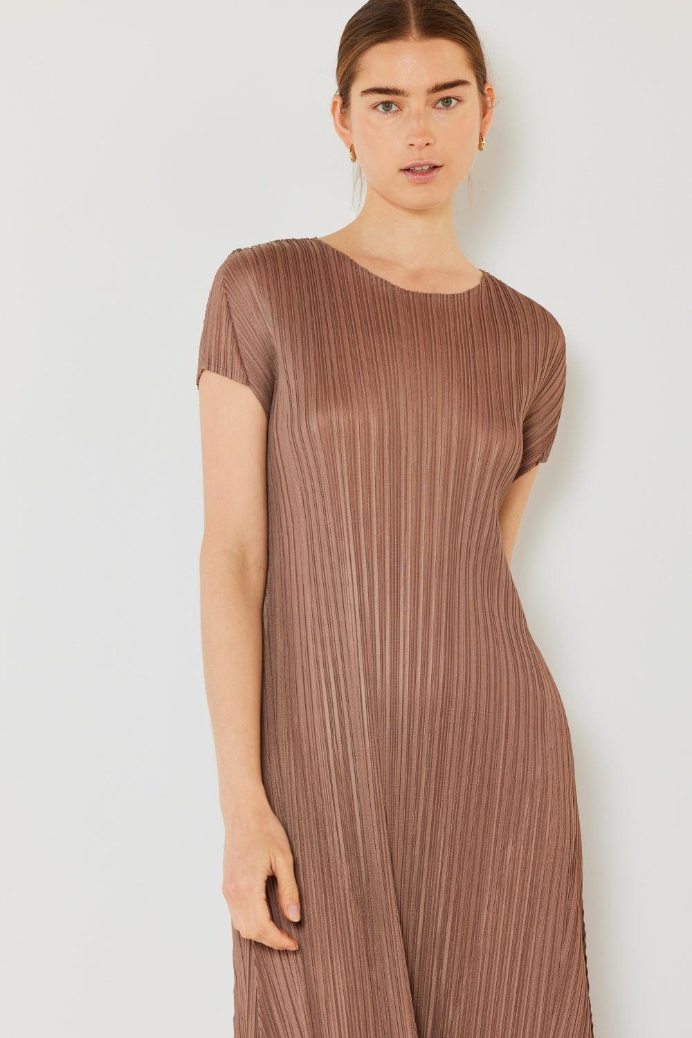 Marina West Swim Pleated Cap Sleeve A-Line Dress Carauana Store