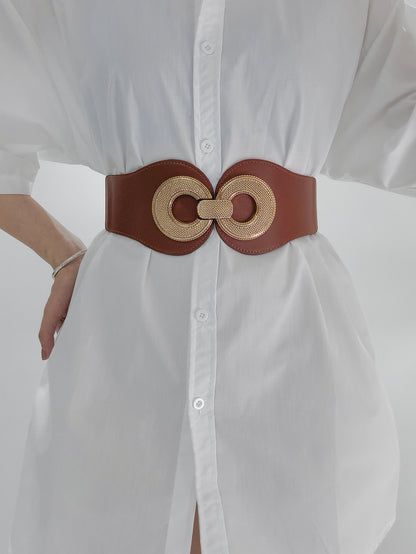 Alloy Buckle Elastic PU Belt Carauana Store