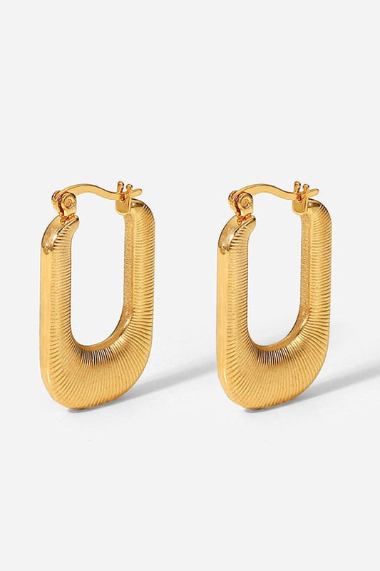 Good Luck Charm Screw-Thread U-Shaped Earrings Carauana Store