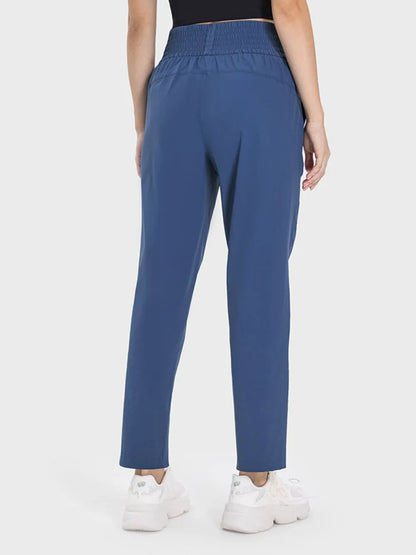 Millennia Pocketed High Waist Active Pants Carauana Store