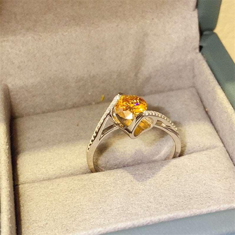 1 Carat Moissanite 925 Sterling Silver Ring Carauana Store