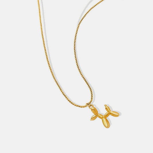18K Gold-Plated Titanium Steel Puppy Shape Pendant Necklace Carauana Store