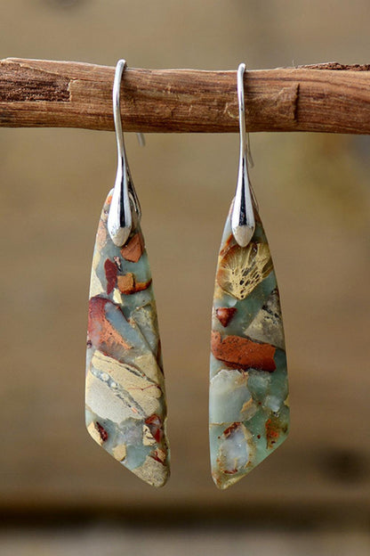Handmade Natural Stone Dangle Earrings Carauana Store