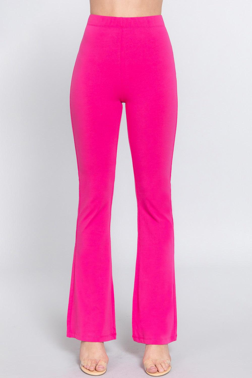 ACTIVE BASIC Waist Elastic Slim Flare Yoga Pants Carauana Store