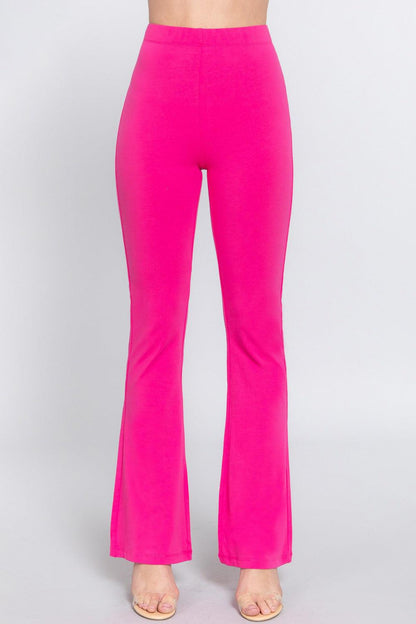 ACTIVE BASIC Waist Elastic Slim Flare Yoga Pants Carauana Store